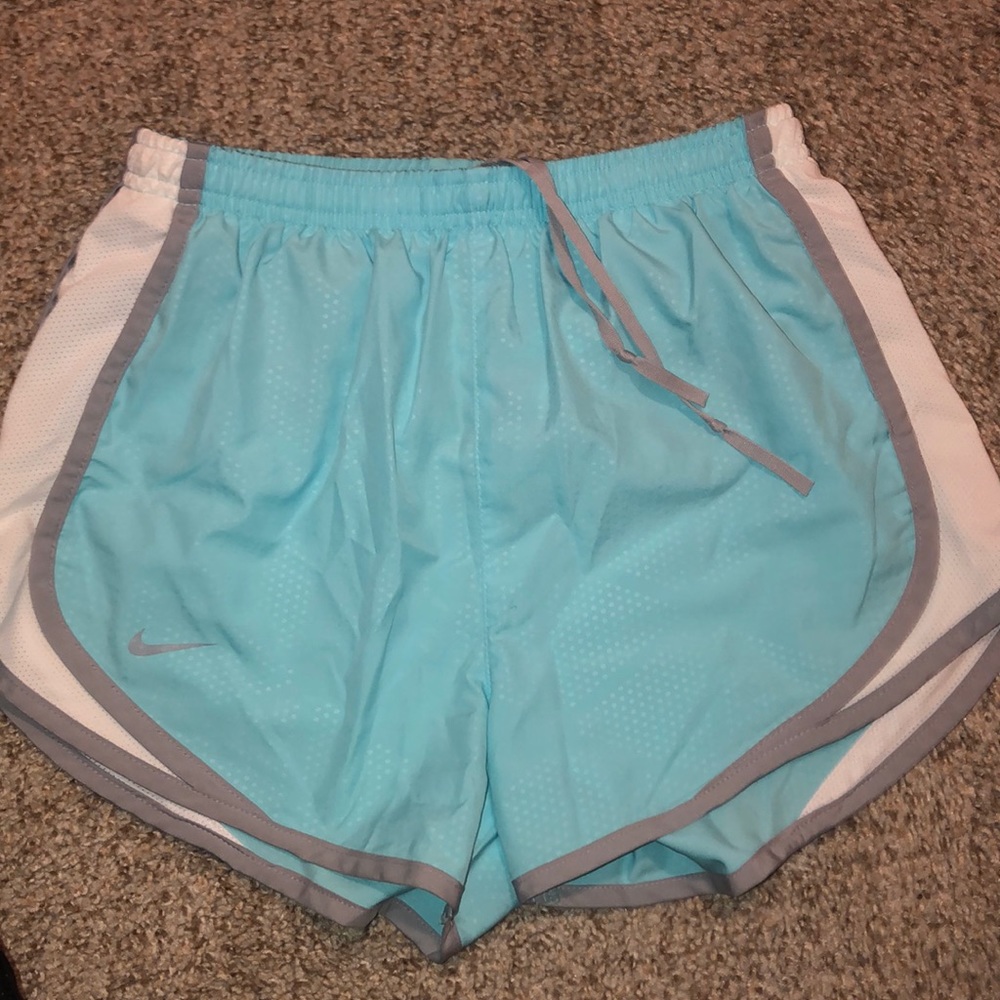 Baby blue running shorts